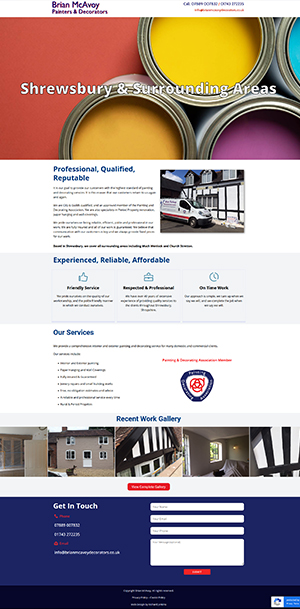 Brian McAvoy Decorating Website