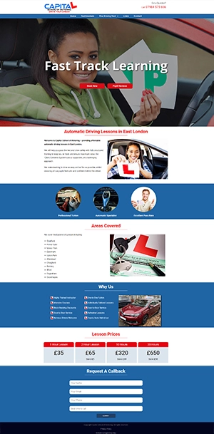 Capital School of Motoring website