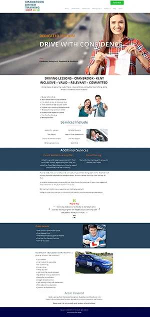 Cranbrook Driver Training website