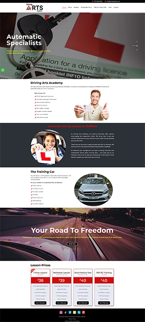 Driving Arts Academy - website